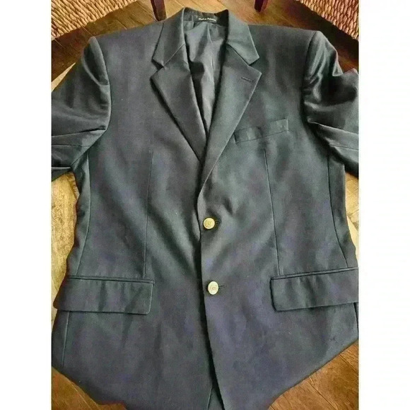 Lauren Ralph Lauren Pure Woolmark 100% Wool-Laine Coat Blazer Blue Men's 40 - Picture 7 of 10